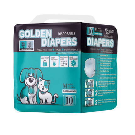 SCUTECE GOLDEN PENTRU ANIMALE MARIMEA M (28X48 CM) 10 BUC